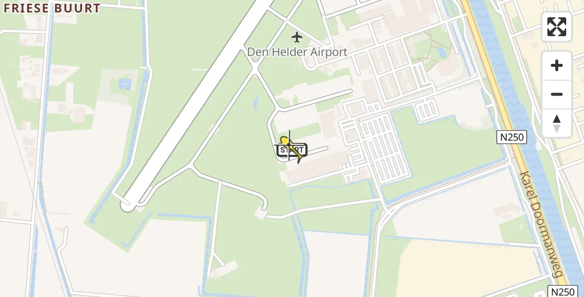 Vluchtroute  van Vliegveld De Kooy naar Vliegveld De Kooy