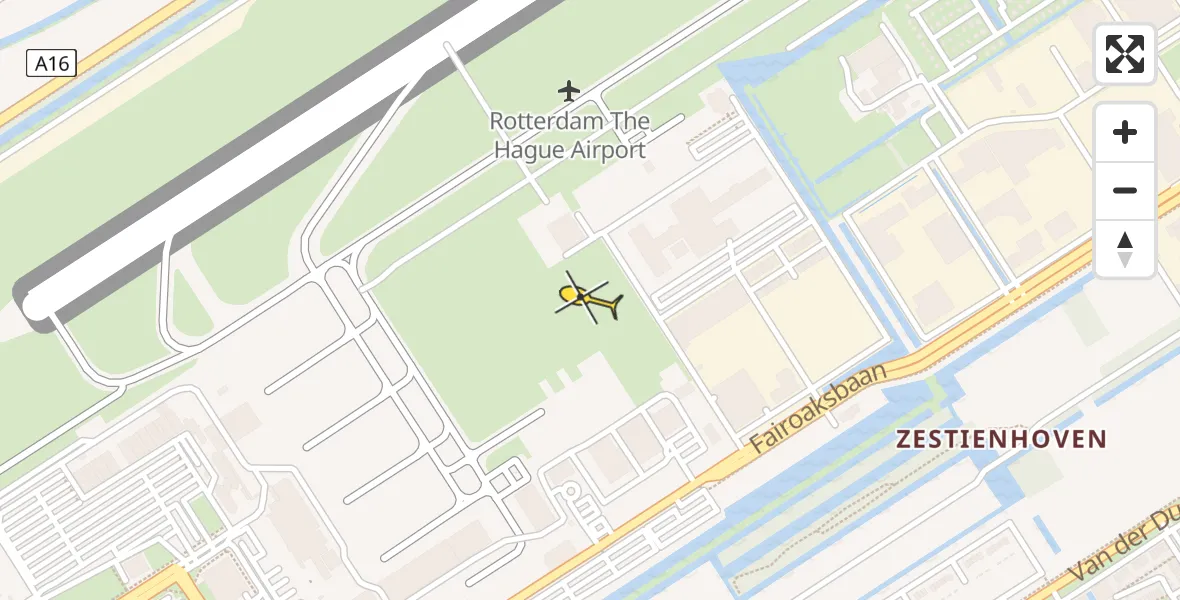 Routekaart van de vlucht: Lifeliner 2 naar Rotterdam The Hague Airport