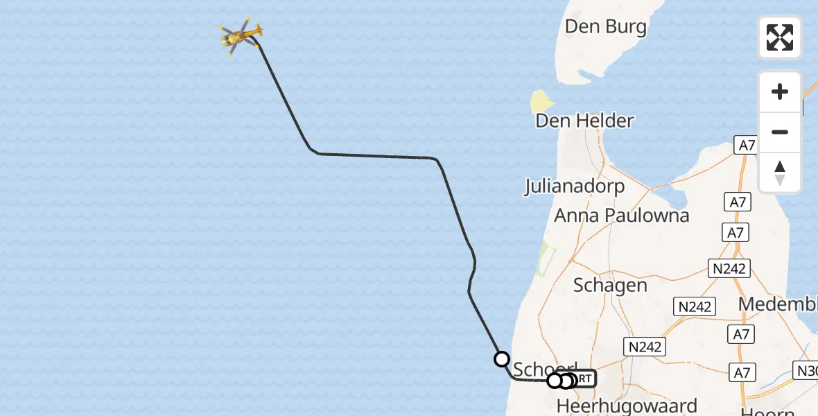 Vluchtroute  Oudkarspel - , 10 april 2024, 19:19