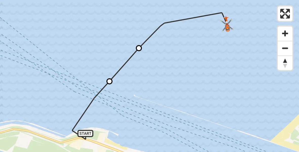 Vluchtroute Kustwachthelikopter Maasvlakte - , 11 april 2024, 08:26