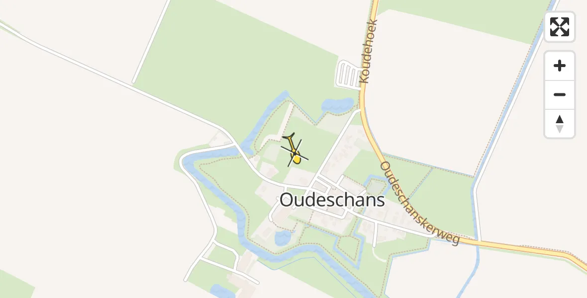 Routekaart van de vlucht: Lifeliner 4 naar Oudeschans