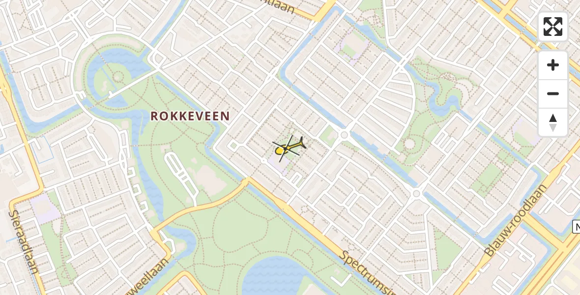 Routekaart van de vlucht: Lifeliner 2 naar Zoetermeer