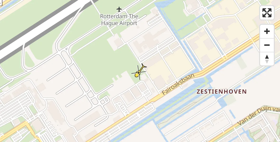Routekaart van de vlucht: Lifeliner 2 naar Rotterdam The Hague Airport