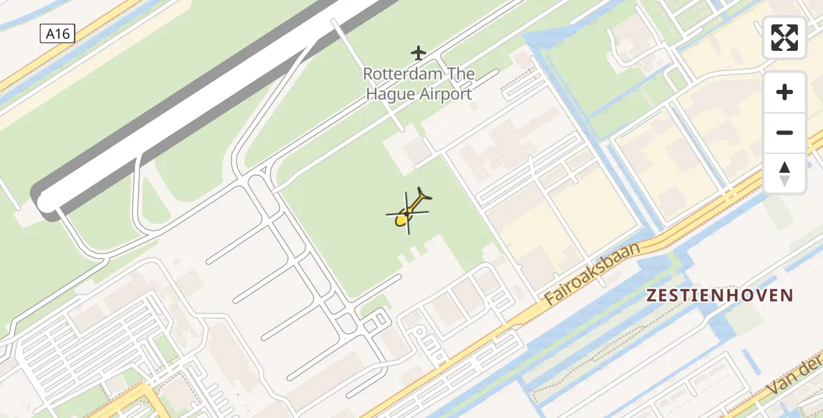 Routekaart van de vlucht: Lifeliner 2 naar Rotterdam The Hague Airport