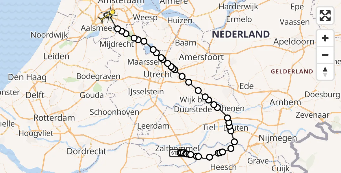 Routekaart van de vlucht: Politieheli naar Schiphol, Het Binnen