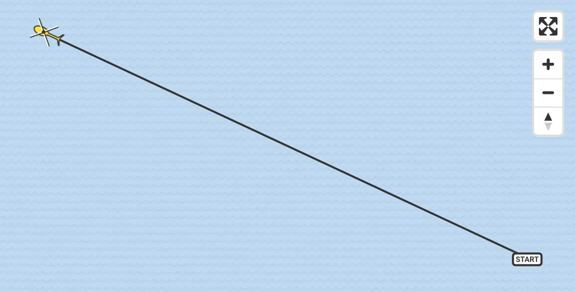 Routekaart van de vlucht: Ambulancehelikopter naar Formerum, Terschelling