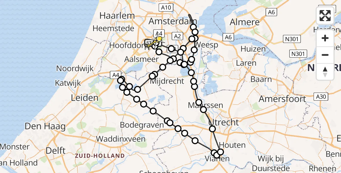 Routekaart van de vlucht: Politieheli naar Schiphol, Kleine Bospad