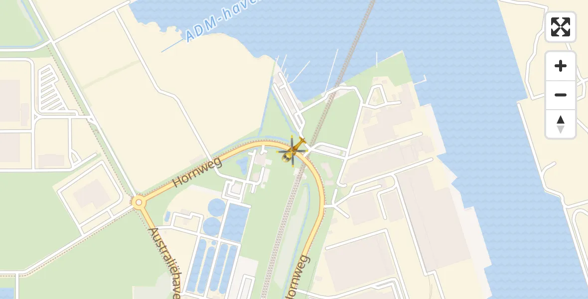 Vluchtroute Traumahelikopter van Amsterdam Heliport naar Amsterdam Heliport