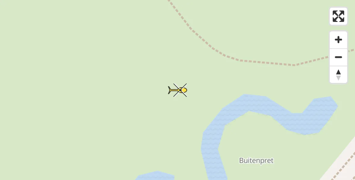 Routekaart van de vlucht: Traumahelikopter naar Zwijndrecht