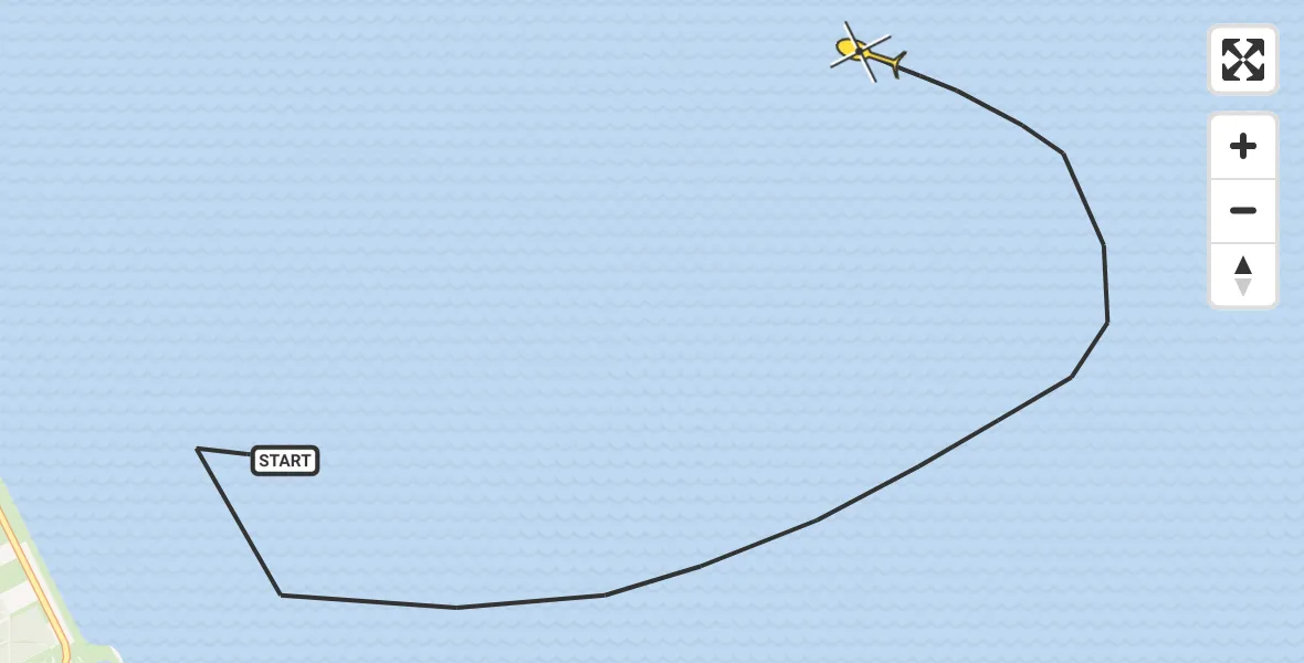 Routekaart van de vlucht: NCG06 naar Wieringerwerf, Wieringer Vlaak