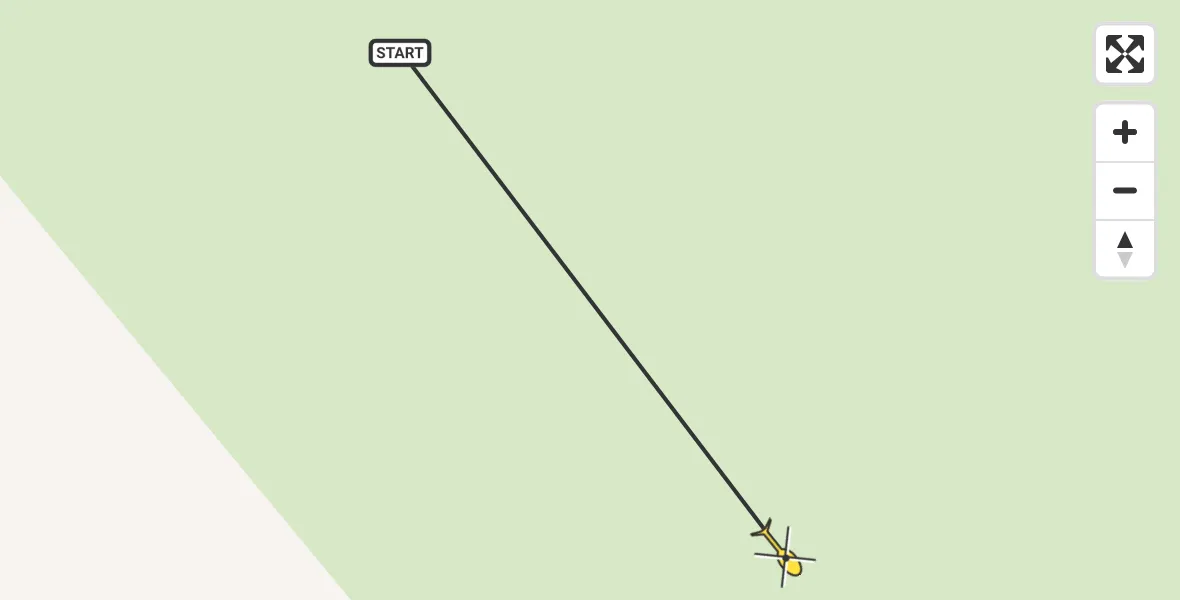 Routekaart van de vlucht: Traumahelikopter naar Etten-Leur, Schuitvaartjaagpad