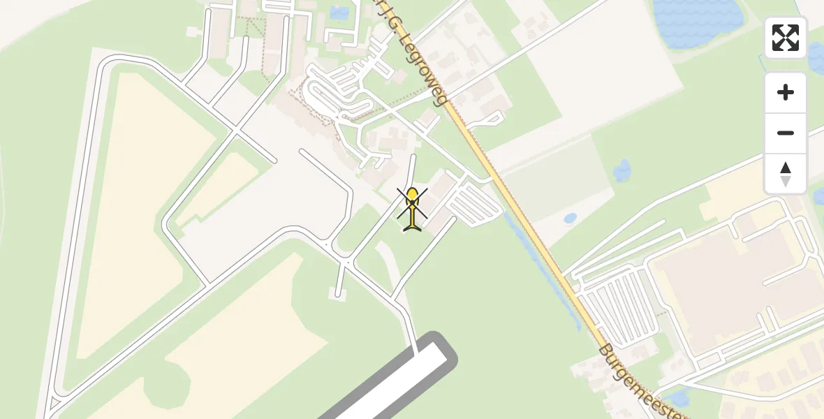 Routekaart van de vlucht: Traumaheli naar Groningen Airport Eelde