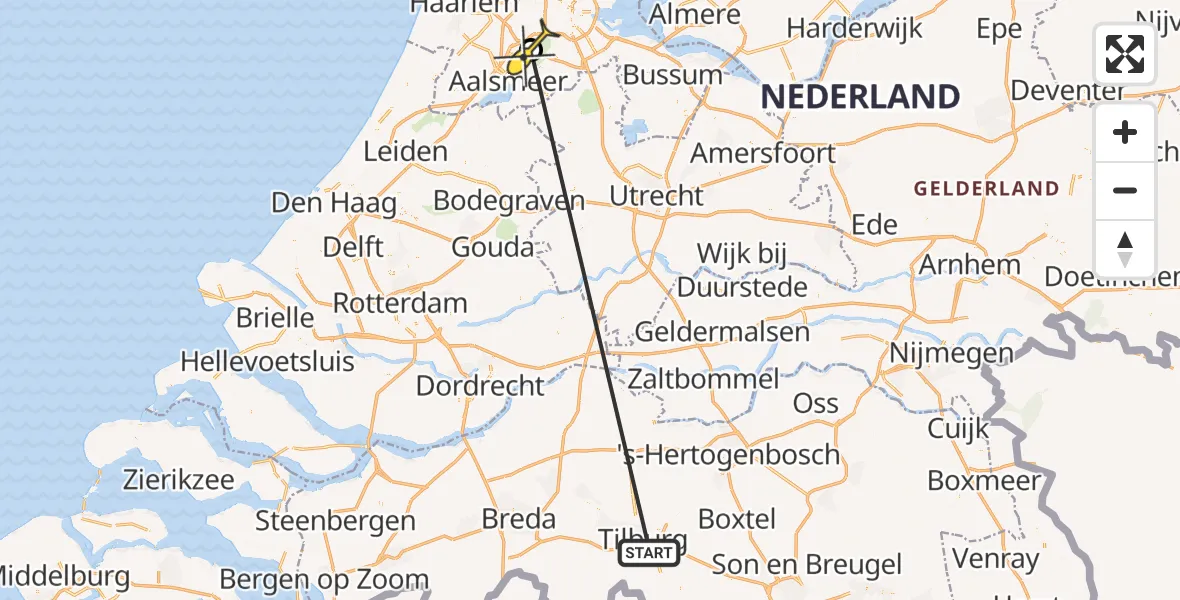 Routekaart van de vlucht: Traumaheli naar Schiphol, Thermiekstraat