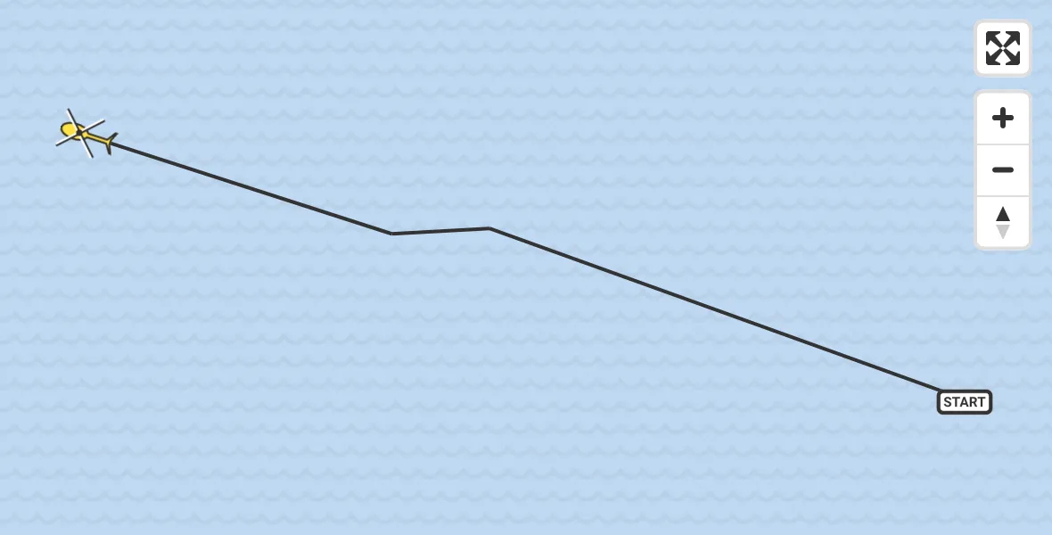 Routekaart van de vlucht: Ambulancehelikopter naar Formerum, Terschelling
