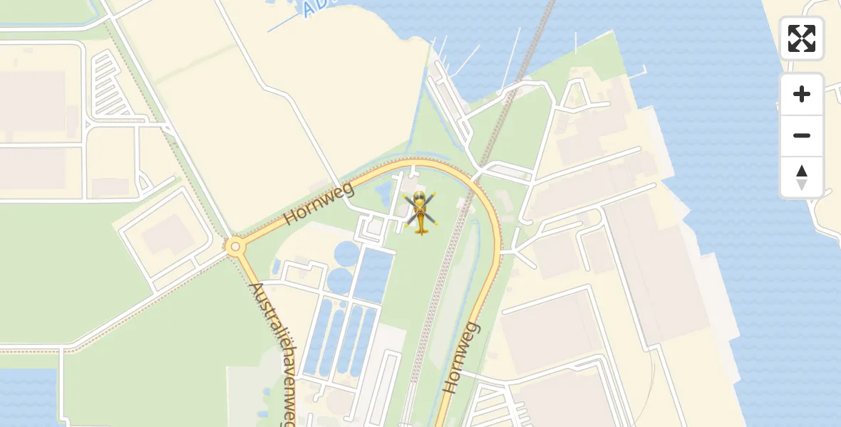 Vluchtroute Traumahelikopter van Amsterdam Heliport naar Amsterdam Heliport