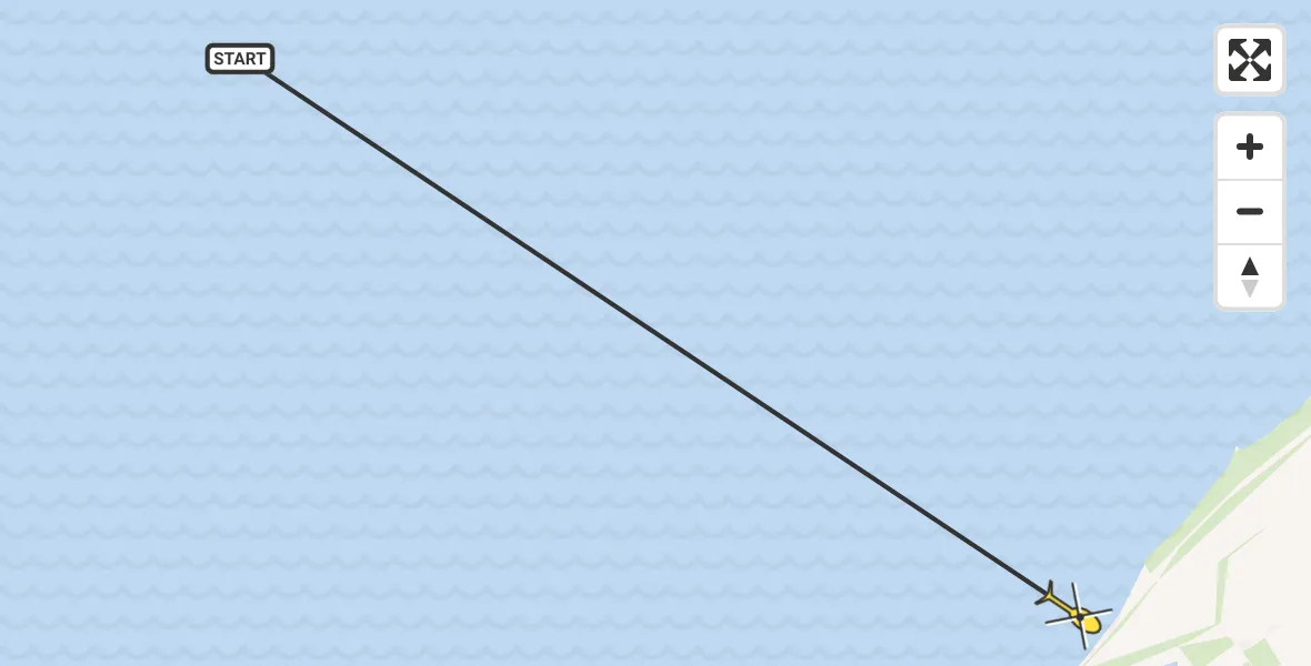 Routekaart van de vlucht: Ambulancehelikopter naar Tzummarum, Sedyk