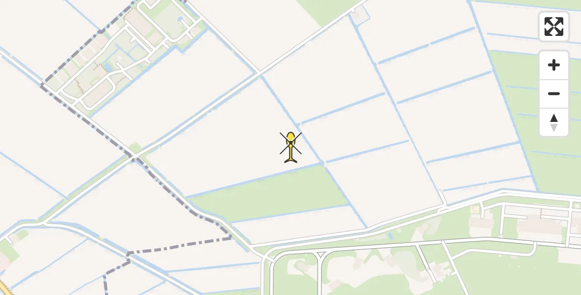 Vluchtroute Ambulancehelikopter van Vliegbasis Leeuwarden naar Vliegbasis Leeuwarden