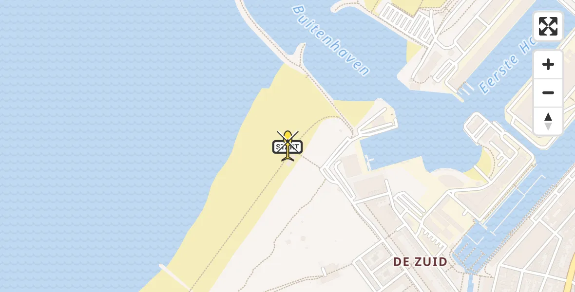 Vluchtroute Traumahelikopter van Den Haag naar Den Haag