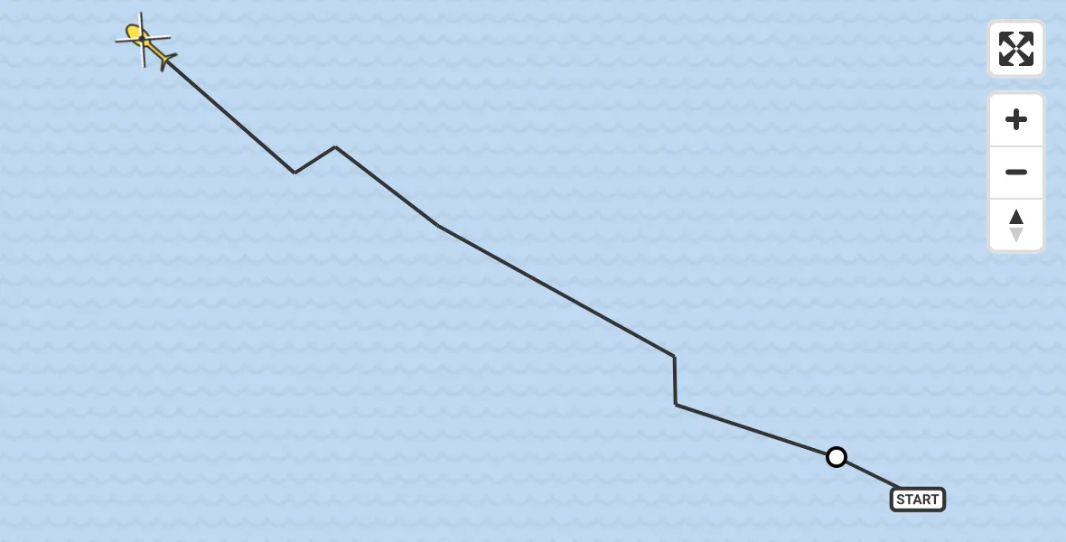Routekaart van de vlucht: Ambulanceheli naar Oosterend