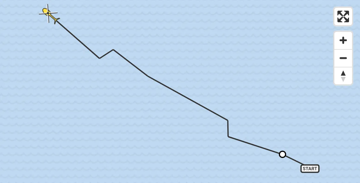 Routekaart van de vlucht: Ambulancehelikopter naar Oosterend