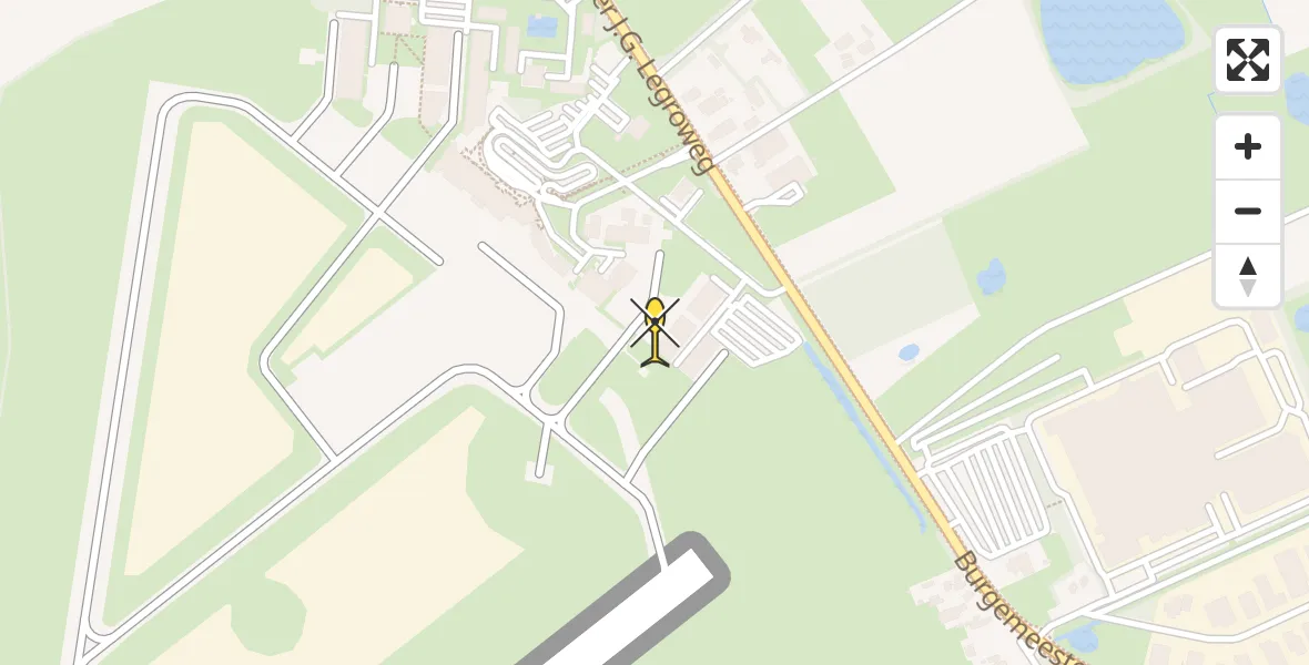 Routekaart van de vlucht: Traumaheli naar Groningen Airport Eelde