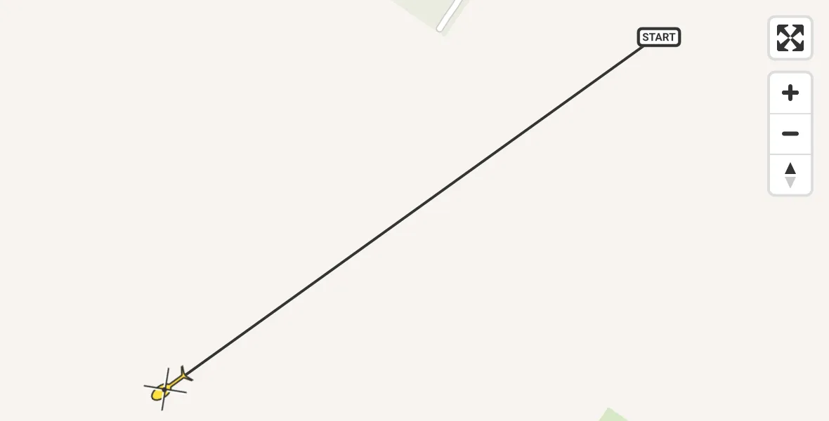 Routekaart van de vlucht: Politiehelikopter naar Bant, Wellerzandweg