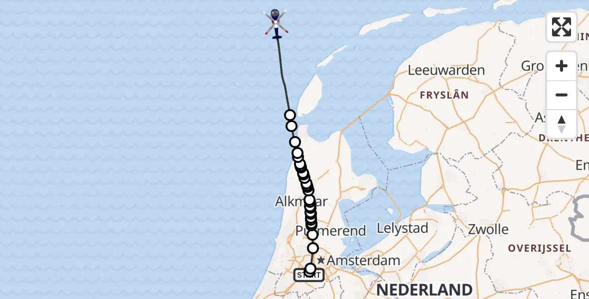 Vluchtroute Politiehelikopter Schiphol - , 19 april 2024, 06:14