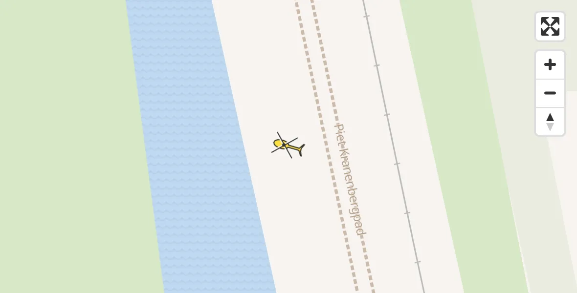 Routekaart van de vlucht: Politiehelikopter naar VU Medisch Centrum Amsterdam