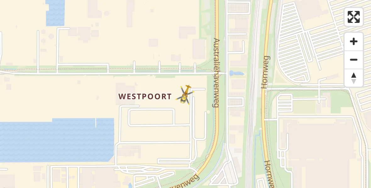 Vluchtroute Traumahelikopter van Amsterdam Heliport naar Amsterdam Heliport