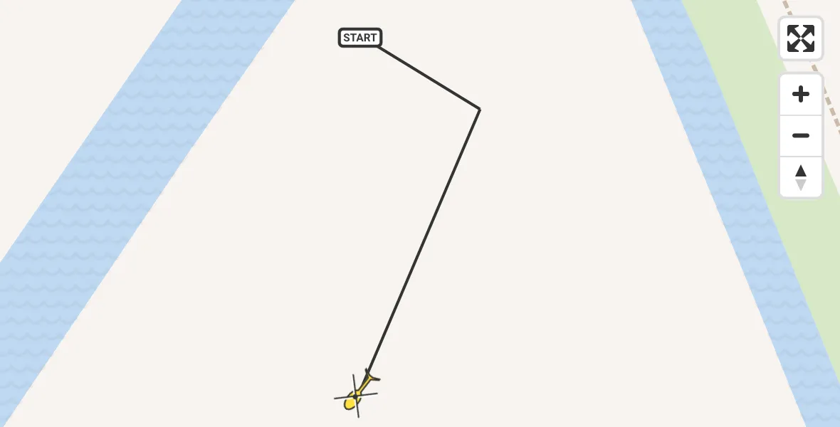 Routekaart van de vlucht: Traumahelikopter naar Lisse, Westelijke Randweg