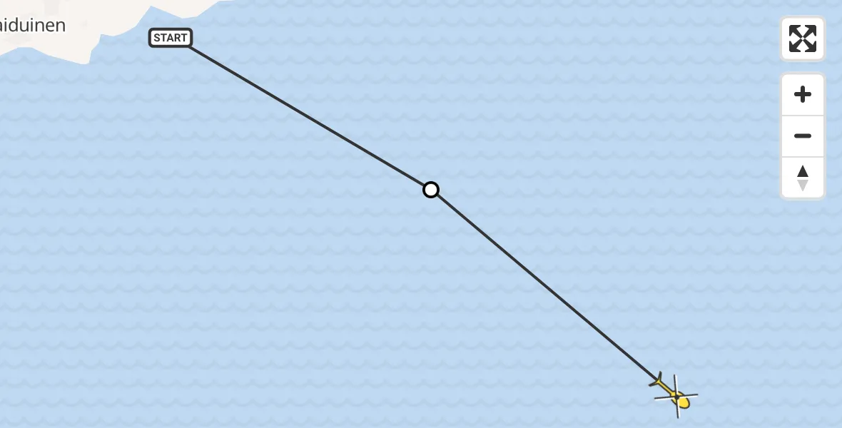 Routekaart van de vlucht: Ambulancehelikopter naar Formerum