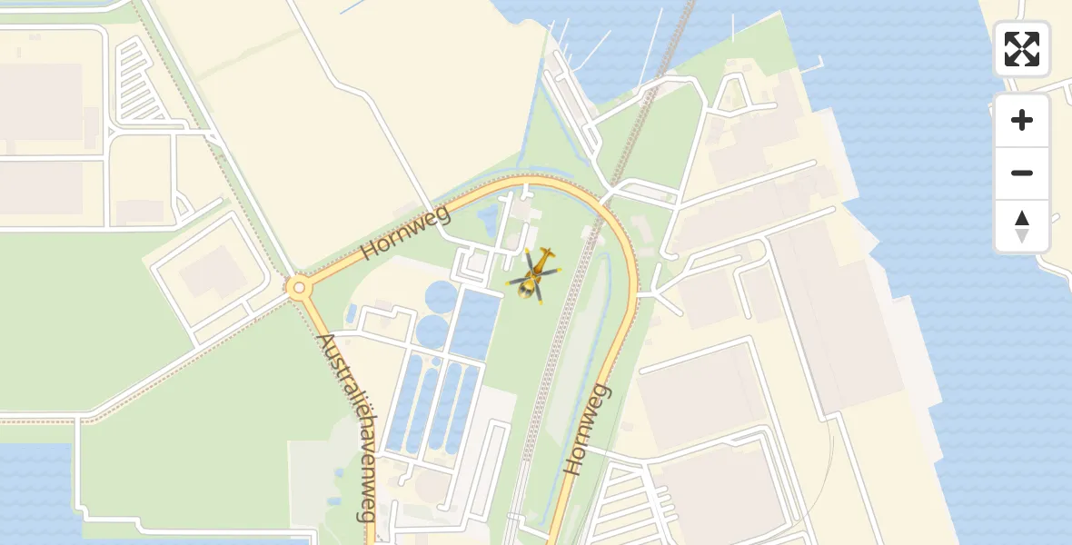 Vluchtroute Traumahelikopter van Amsterdam Heliport naar Amsterdam Heliport