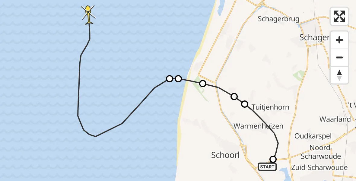 Routekaart van de vlucht: NCG06 naar Wagenweg