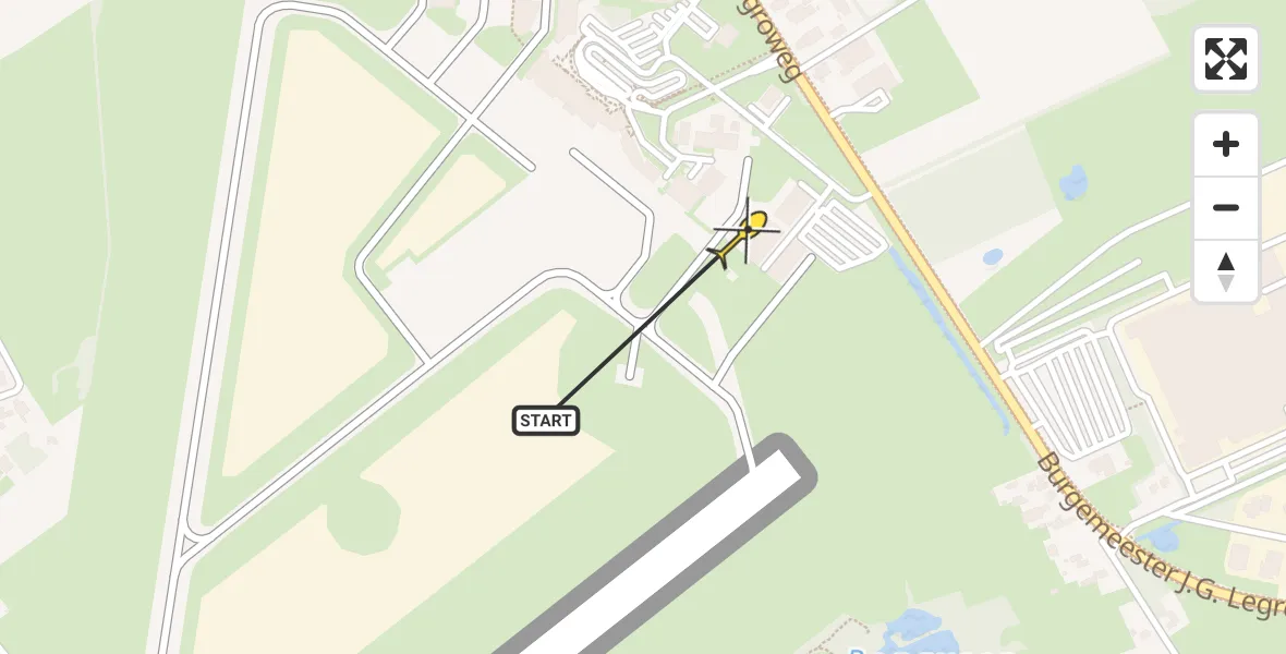 Routekaart van de vlucht: Lifeliner 4 naar Groningen Airport Eelde, Machlaan