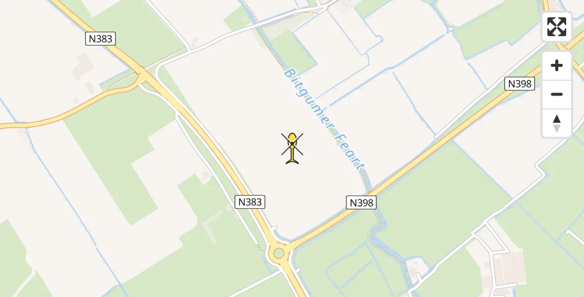 Routekaart van de vlucht: Ambulancehelikopter naar Bitgummole