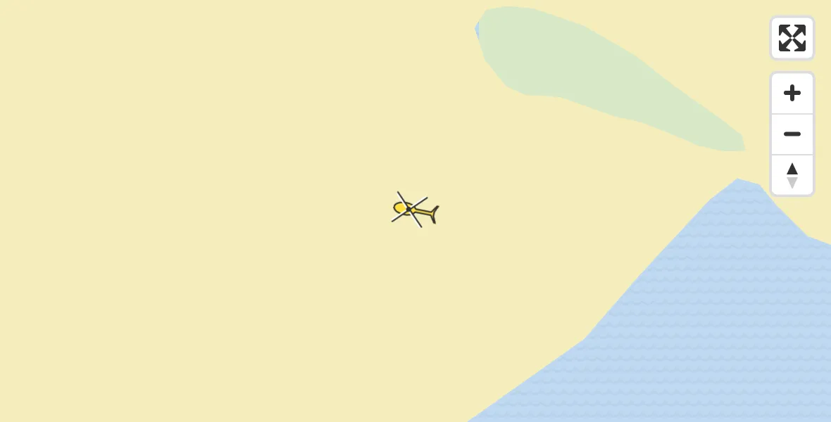 Routekaart van de vlucht: Ambulancehelikopter naar Vlieland