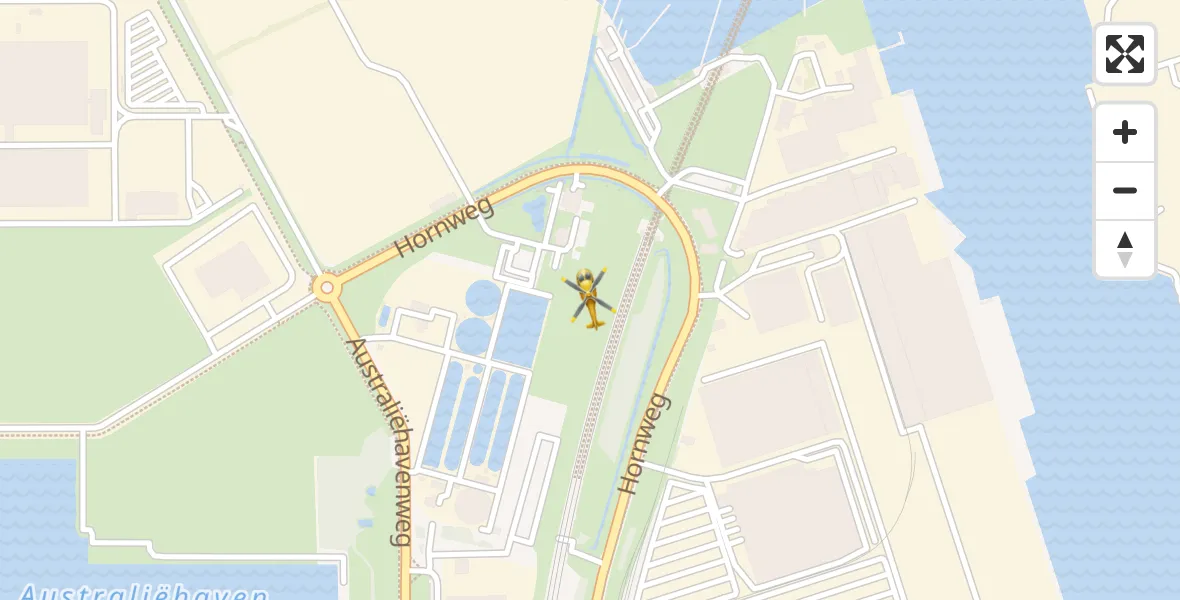 Vluchtroute Traumahelikopter van Amsterdam Heliport naar Amsterdam Heliport