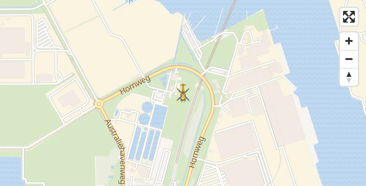 Vluchtroute Traumahelikopter van Amsterdam Heliport naar Amsterdam Heliport