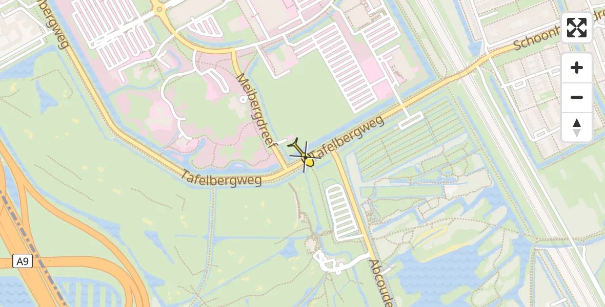 Vluchtroute Traumahelikopter van Academisch Medisch Centrum (AMC) naar Academisch Medisch Centrum (AMC)