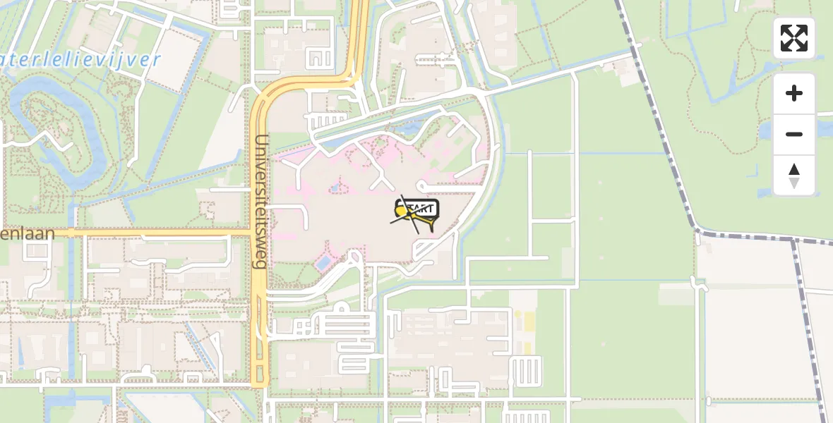 Vluchtroute Traumahelikopter van Universitair Medisch Centrum Utrecht naar Universitair Medisch Centrum Utrecht