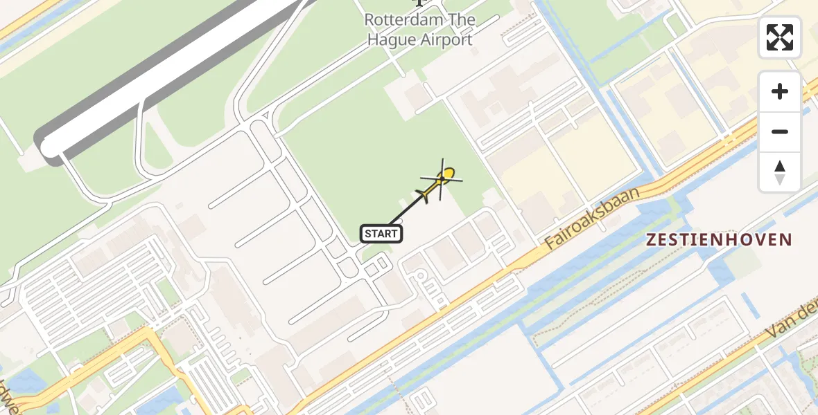 Routekaart van de vlucht: NCG06 naar Rotterdam The Hague Airport, Brandenburgbaan