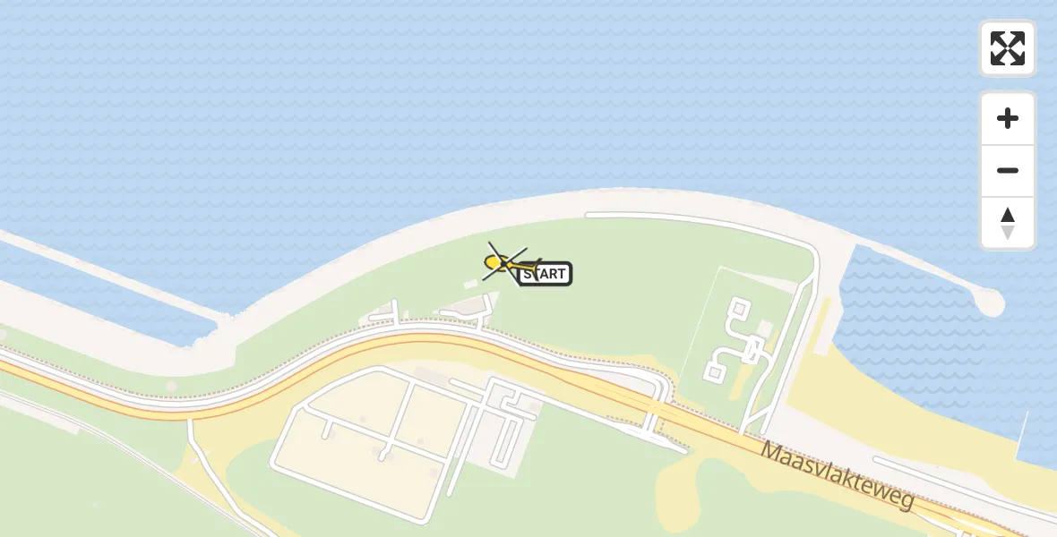 Routekaart van de vlucht: NCG06 naar Maasvlakte, Prinses Máximaweg