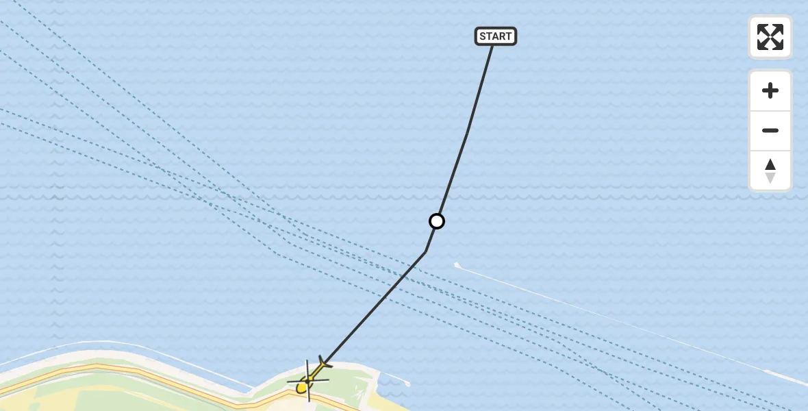 Routekaart van de vlucht: NCG06 naar Maasvlakte, Maasgeul