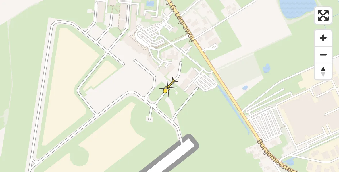 Routekaart van de vlucht: Traumaheli naar Groningen Airport Eelde