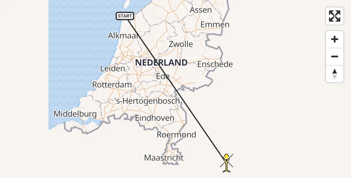 Routekaart van de vlucht:  naar Sankt Augustin