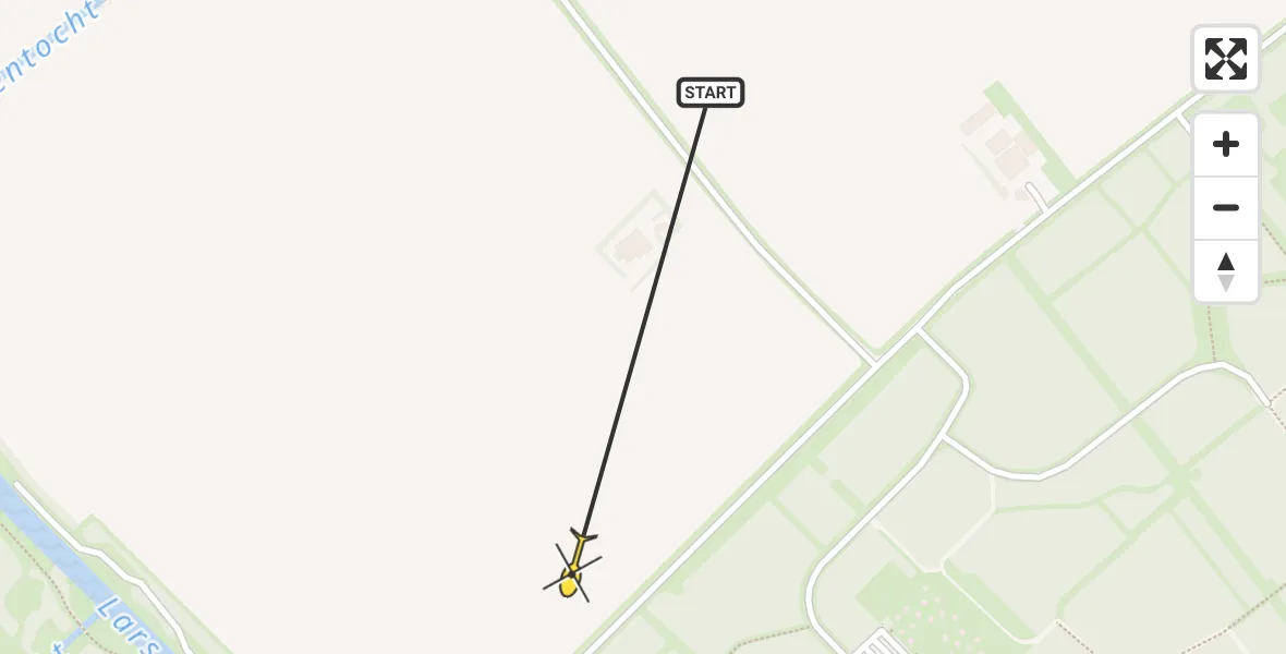 Routekaart van de vlucht: Traumahelikopter naar Lelystad, Zeebiesweg