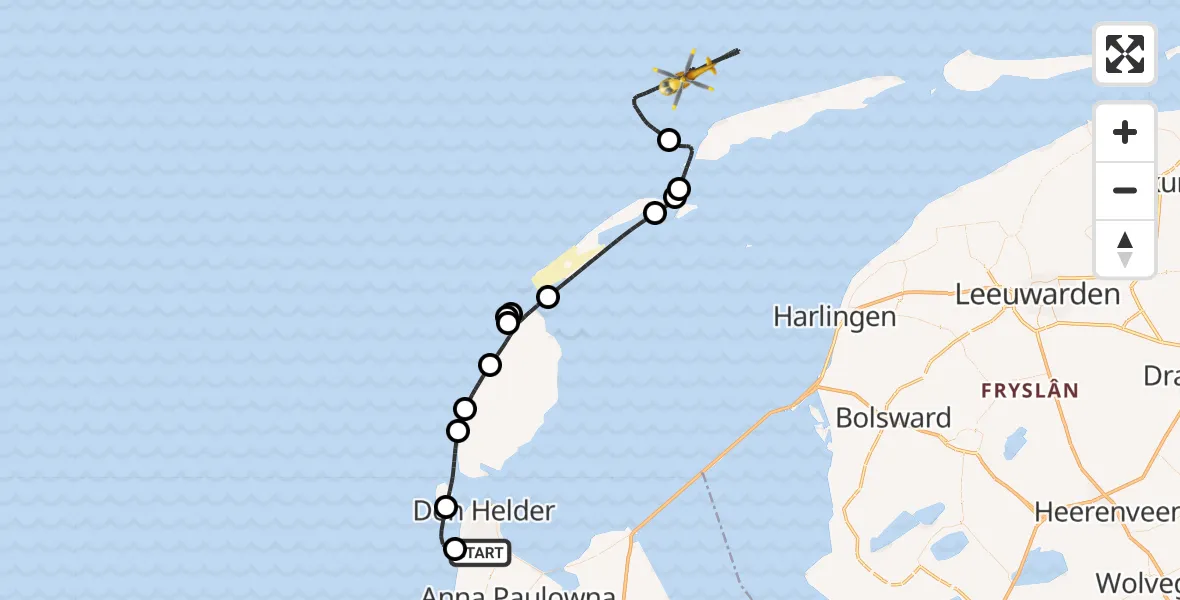 Vluchtroute  Julianadorp - , 26 april 2024, 18:05