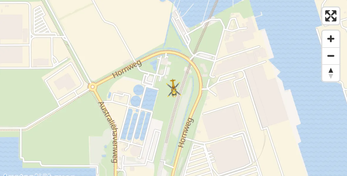 Vluchtroute Traumahelikopter van Amsterdam Heliport naar Amsterdam Heliport