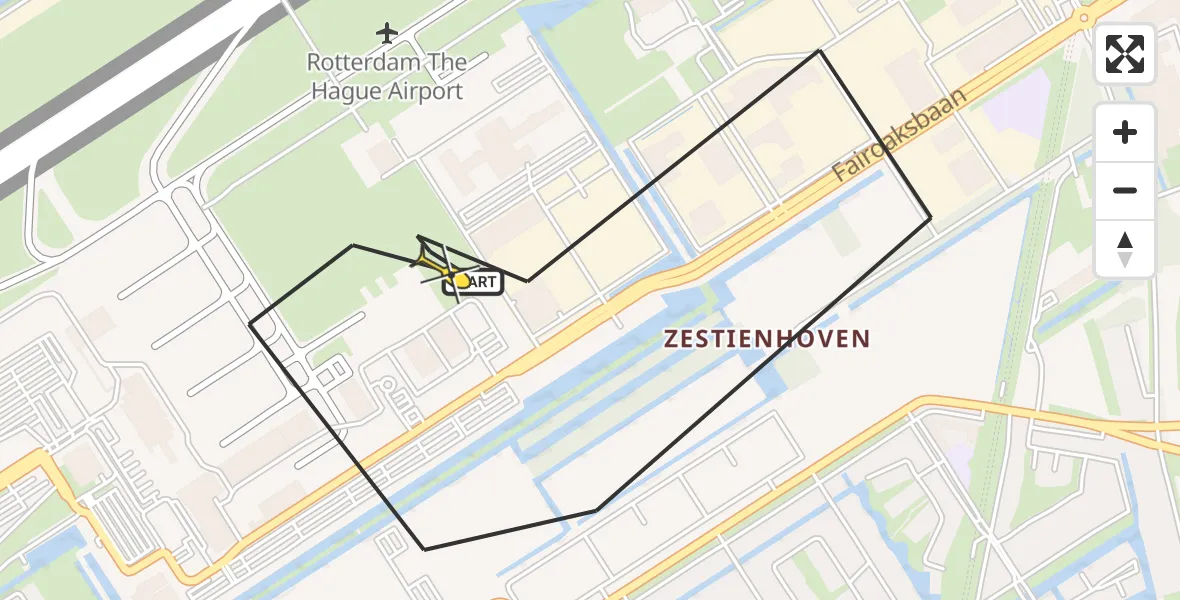 Routekaart van de vlucht: Lifeliner 2 naar Rotterdam The Hague Airport, Gilze-Rijenstraat