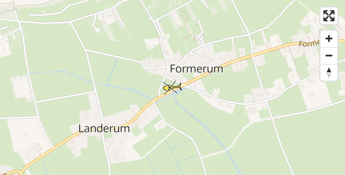 Routekaart van de vlucht: Ambulancehelikopter naar Formerum